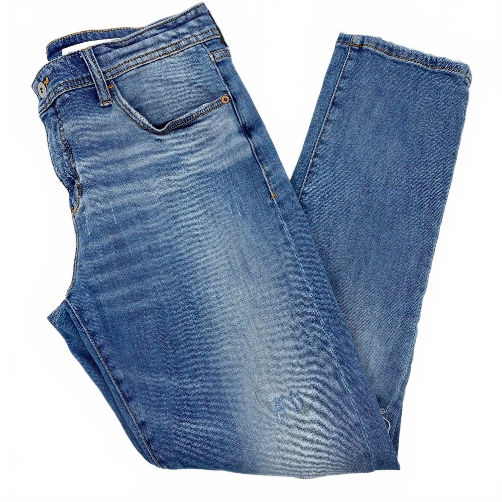 Pilcro and the Letterpress Blue Boyfriend Jeans Light Wash Slim | Womens 29